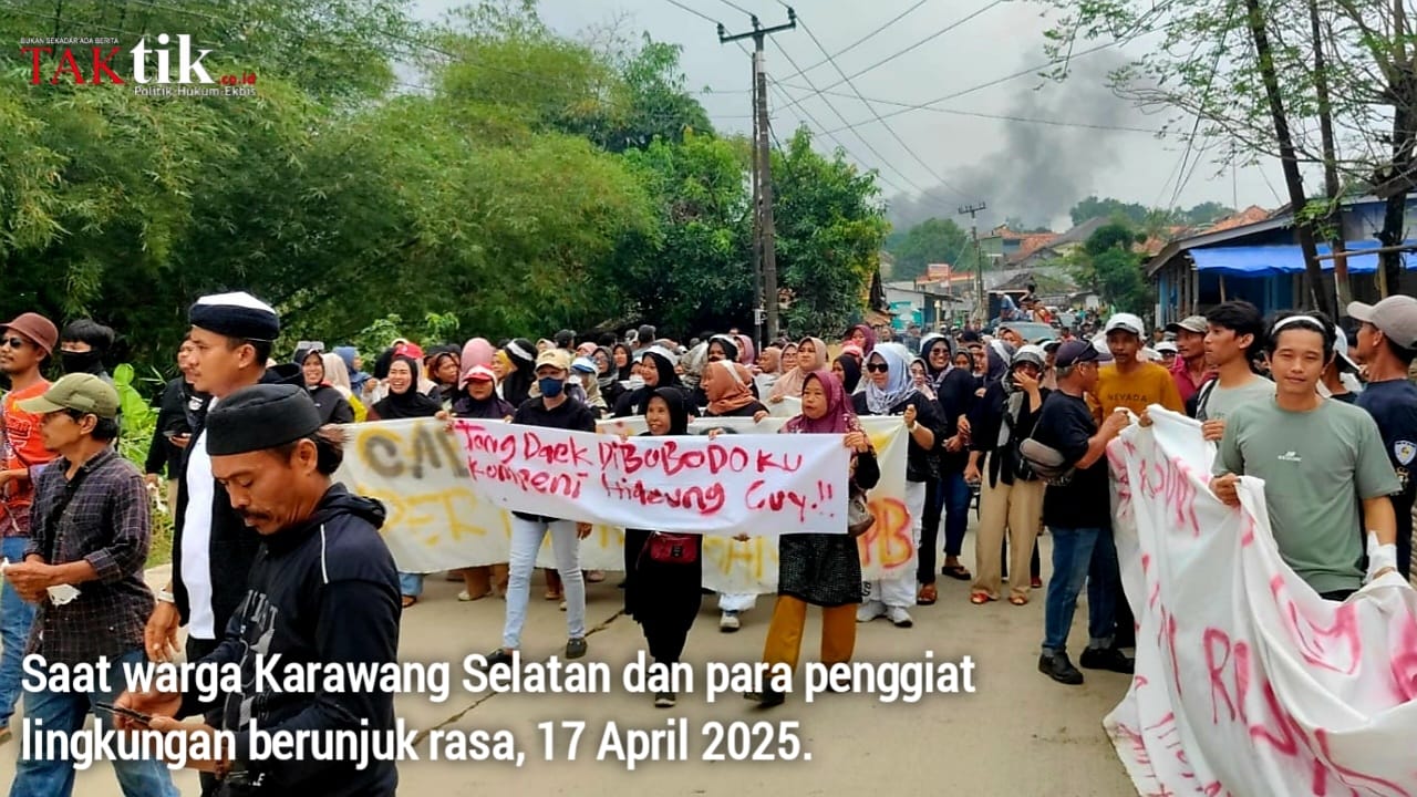 Paska Unras, Jui Shin Laporkan Penggiat Lingkungan dan Kades Tamansari Pangkalan ke Mabes Polri?