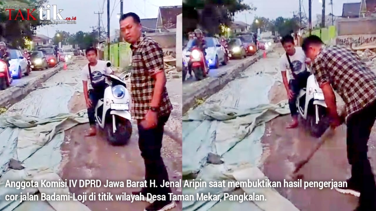 Pekerjaan Cor Jalan Milik Provinsi Ini Bermasalah? Jenal Aripin dari Komisi IV DPRD Jabar : Hentikan Dulu!