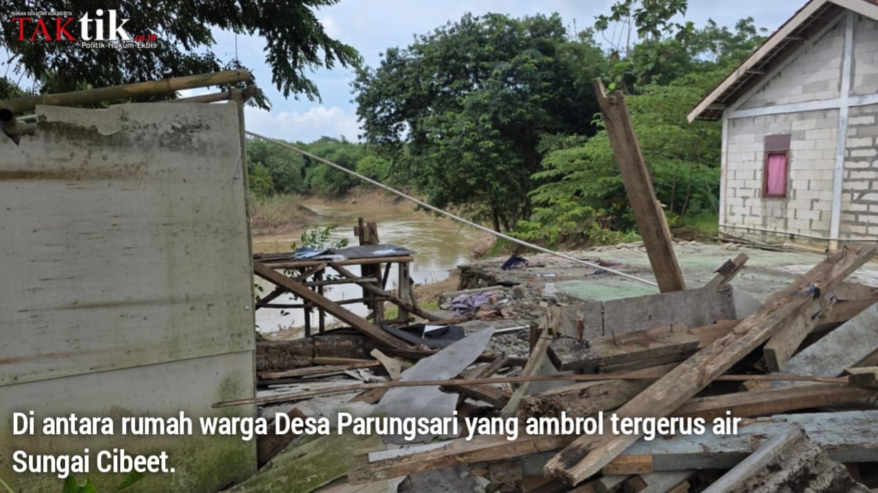 10 Rumah Warga Parungsari Tergerus Longsor Sungai Cibeet. Mereka Berlebaran Tanpa Tempat Tinggal?